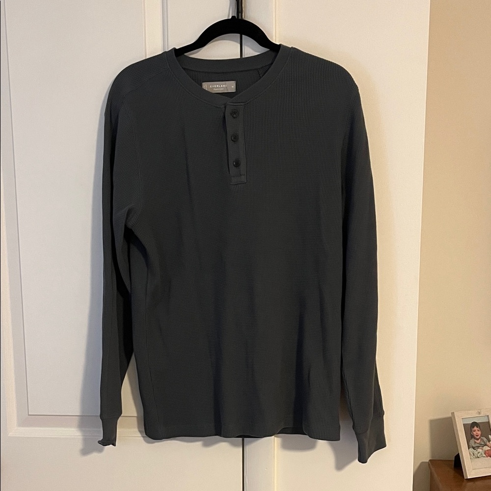 Everlane men's The Waffle Long-Sleeve Henley Medium